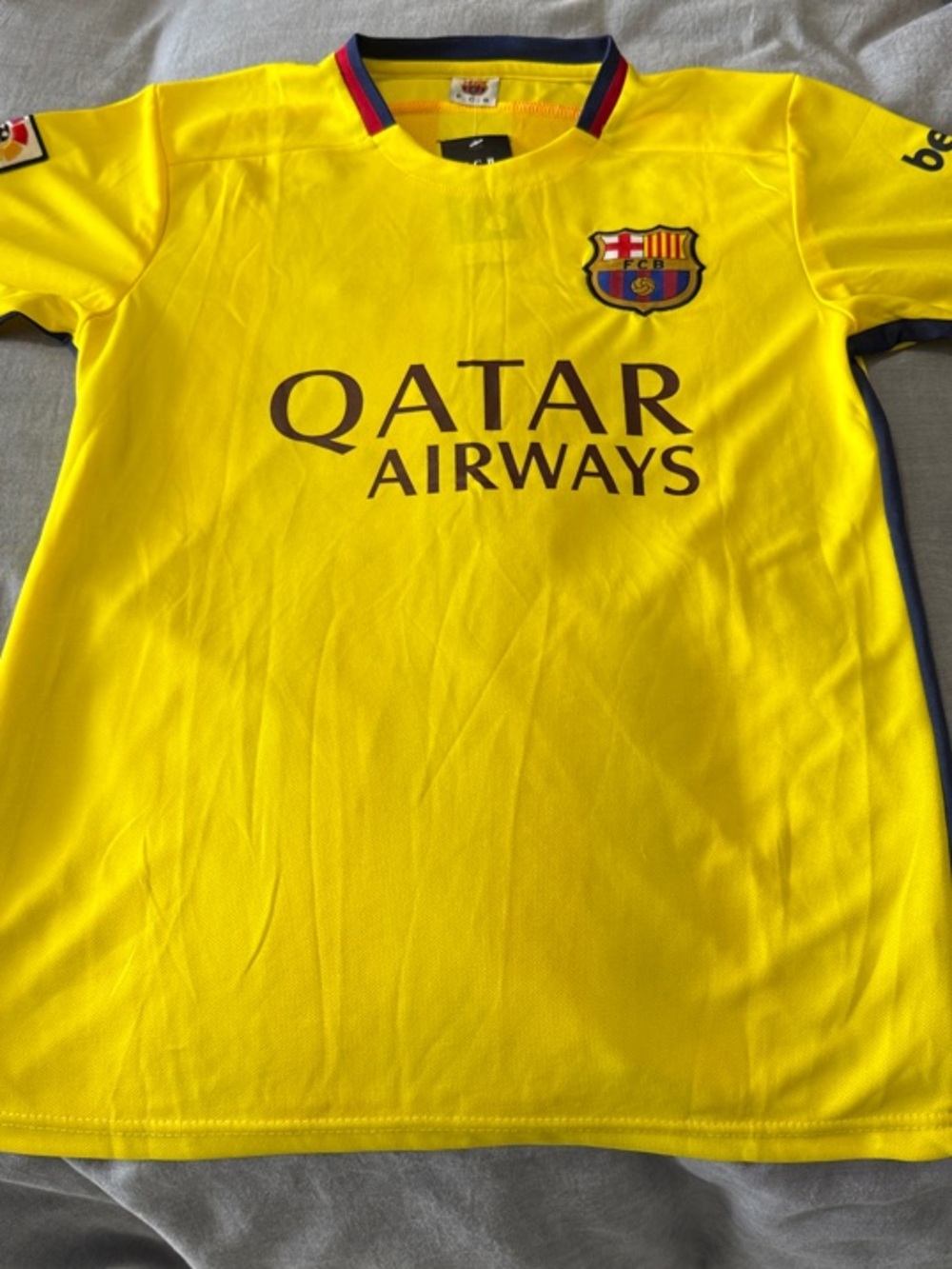 Yellow Qatar Airways Replica Men's Jersey